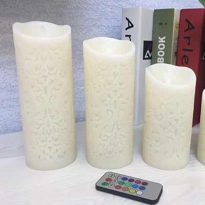 Floral LED Celebration Candle