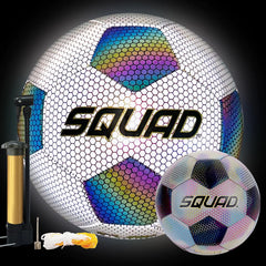 GlowSpark Soccer Ball - Holographic Night Play Size 5