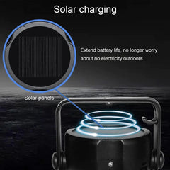 Portable Foldable Fan LED Solar Camping Lantern with Hook