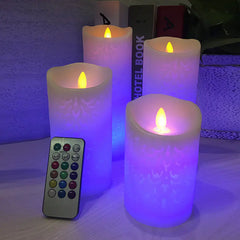 Floral LED Celebration Candle