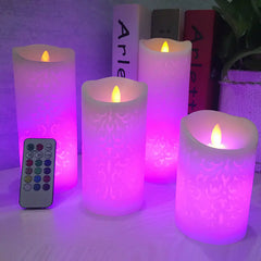 Floral LED Celebration Candle